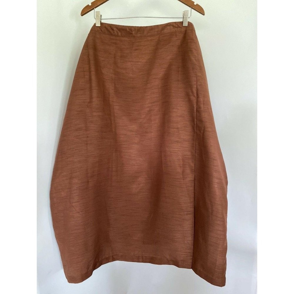 Vintage Selene‎ Burnt Orange A-Line Midi Skirt  28